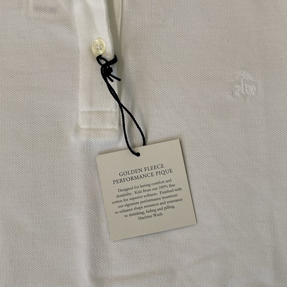 Brooks Brothers performance polo, original fit.  color white size medium NWT - Picture 4 of 5
